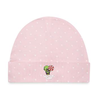 SWEET TOOTH ZOMBIE - ZOMBIE HALLOWEEN - Baby Premium Organic Mütze - Rosa/Weiße Punkte - Vorne