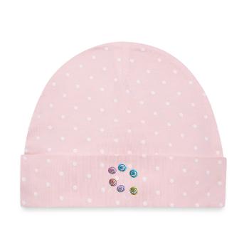 Retro Lolli Lollis Süßigkeiten 60er - Baby Premium Organic Mütze - Rosa/Weiße Punkte - Vorne