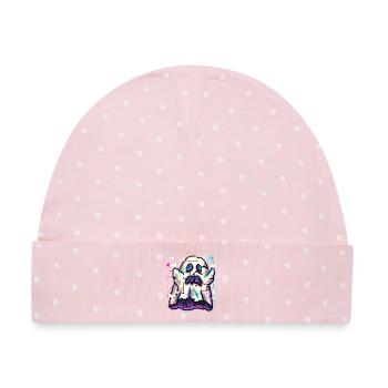 Geister-Glitch - Baby Premium Organic Mütze - Rosa/Weiße Punkte - Vorne