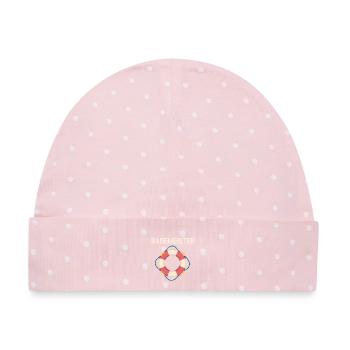 Nautic Design Bademeister Rettungsring Retro - Baby Premium Organic Mütze - Rosa/Weiße Punkte - Vorne