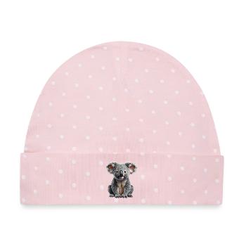 Koala - Baby Premium Organic Mütze - Rosa/Weiße Punkte - Vorne