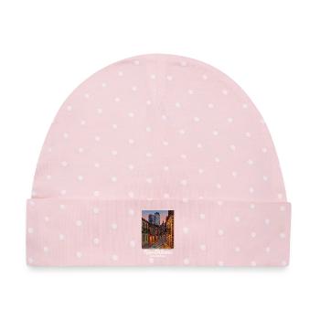 New Orleans Louisiana - Baby Premium Organic Mütze - Rosa/Weiße Punkte - Vorne