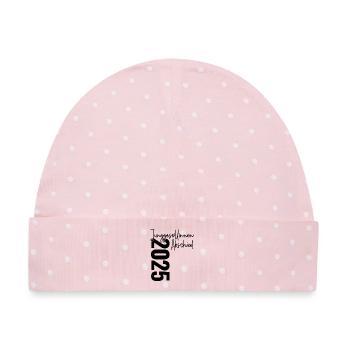 Junggesellinnenabschied 2026 Unterschriften Gäste - Baby Premium Organic Mütze - Rosa/Weiße Punkte - Vorne