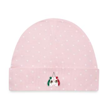 Mexiko Flaggen Boxhandschuhe - Baby Premium Organic Mütze - Rosa/Weiße Punkte - Vorne