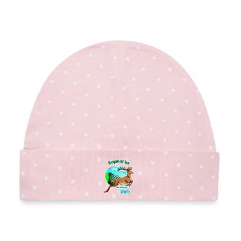 Kapital ist Ein scheues Reh - Baby Premium Organic Mütze - Rosa/Weiße Punkte - Vorne