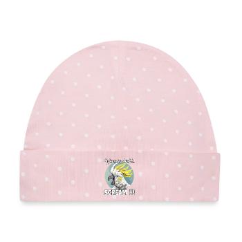 Witziges Kakadu T, schreiender Vogel für Kakadu Me - Baby Premium Organic Mütze - Rosa/Weiße Punkte - Vorne