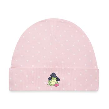 Frosch Hexe Zaubertrank - Baby Premium Organic Mütze - Rosa/Weiße Punkte - Vorne