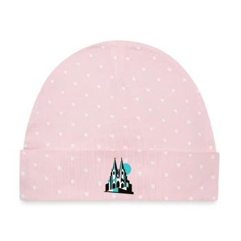 Kölner Dom - Baby Premium Organic Mütze - Rosa/Weiße Punkte - Vorne