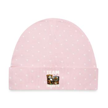 Team Trash TV - Baby Premium Organic Mütze - Rosa/Weiße Punkte - Vorne