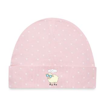 Smart Sheep: Malice vs. Stupidity - Baby Premium Organic Mütze - Rosa/Weiße Punkte - Vorne