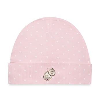  Osteranhänger - Baby Premium Organic Mütze - Rosa/Weiße Punkte - Vorne