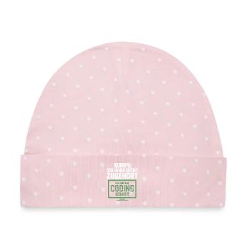 Sorry, ich habe Coding gedacht - Baby Premium Organic Mütze - Rosa/Weiße Punkte - Vorne