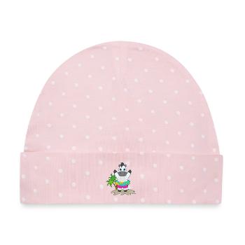 Pferd Schwimmen Schwimmring Sommer - Baby Premium Organic Mütze - Rosa/Weiße Punkte - Vorne