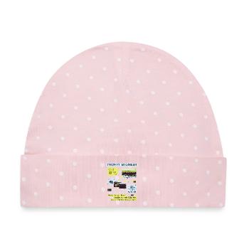 Prompt Engineer Weltrettung lustiges Design - Baby Premium Organic Mütze - Rosa/Weiße Punkte - Vorne