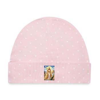 Hera Starry Night  - Baby Premium Organic Mütze - Rosa/Weiße Punkte - Vorne