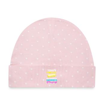 Mundharmonika Volksmusik Volksfest - Baby Premium Organic Mütze - Rosa/Weiße Punkte - Vorne