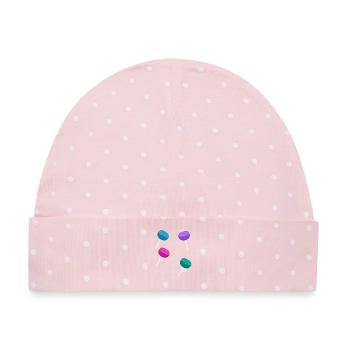 Lolli Lollis Süßigkeiten  - Baby Premium Organic Mütze - Rosa/Weiße Punkte - Vorne