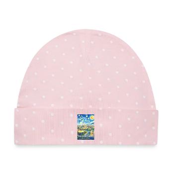 Johannesburg, Südafrika Starry Night  - Baby Premium Organic Mütze - Rosa/Weiße Punkte - Vorne