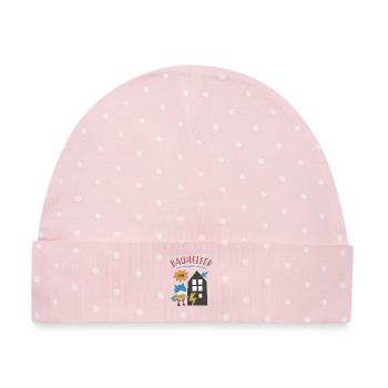Bauhelfer Hausbau Umbau Umzug Handwerker Bauherren - Baby Premium Organic Mütze - Rosa/Weiße Punkte - Vorne