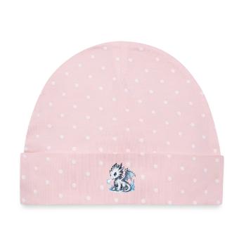 Kristall-Eisdrache - Baby Premium Organic Mütze - Rosa/Weiße Punkte - Vorne
