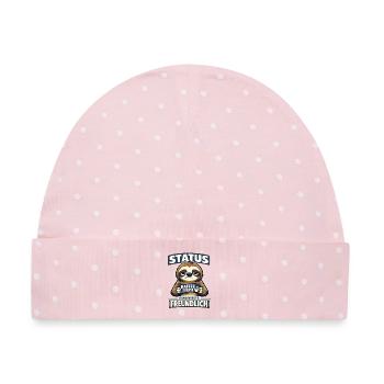 Status Kaffee zuerst dann wieder freundlich - Baby Premium Organic Mütze - Rosa/Weiße Punkte - Vorne