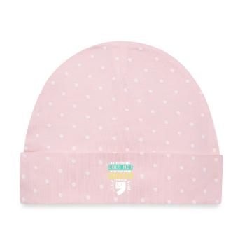 Grammatik Englisch Rechtschreibung - Baby Premium Organic Mütze - Rosa/Weiße Punkte - Vorne