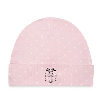 Shinjuku Shopping Japan - Baby Premium Organic Mütze - Rosa/Weiße Punkte - Vorne