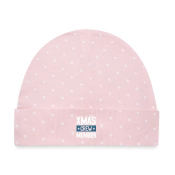 Xmas Crew - Baby Premium Organic Mütze - Rosa/Weiße Punkte - Vorne