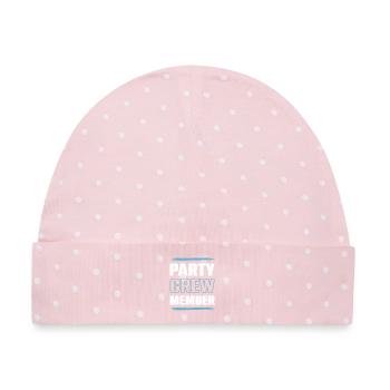 Party Crew - Baby Premium Organic Mütze - Rosa/Weiße Punkte - Vorne