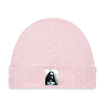Dämonische Nonne im Nebel - Baby Premium Organic Mütze - Rosa/Weiße Punkte - Vorne