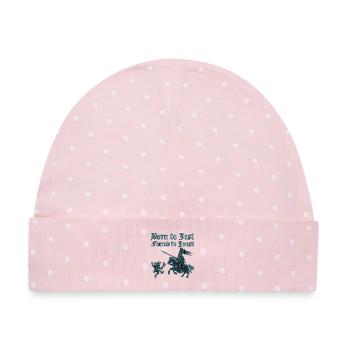 Born to Jest, Forced to Joust - Baby Premium Organic Mütze - Rosa/Weiße Punkte - Vorne