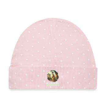 Meerkat Erdmännchen - Baby Premium Organic Mütze - Rosa/Weiße Punkte - Vorne