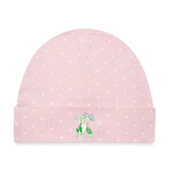 Camping mit der Gitarre  - Baby Premium Organic Mütze - Rosa/Weiße Punkte - Vorne