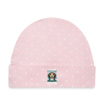 Beagle Stalker  - Baby Premium Organic Mütze - Rosa/Weiße Punkte - Vorne