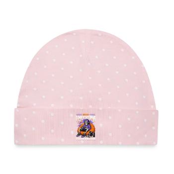 Skeleton Gamer Gaming Halloween - Baby Premium Organic Mütze - Rosa/Weiße Punkte - Vorne