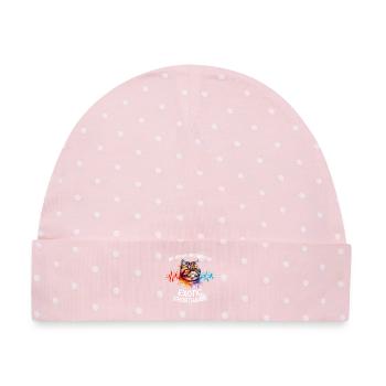 Exotische Kurzhaarkatze Herzlinie - Baby Premium Organic Mütze - Rosa/Weiße Punkte - Vorne