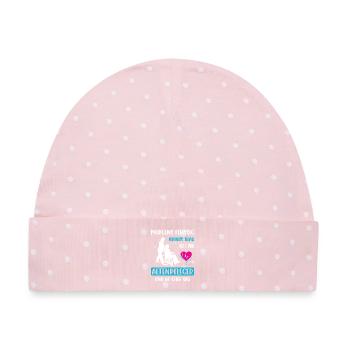 Altenpfleger Geschenk Altenpflege Pflegefachkraft - Baby Premium Organic Mütze - Rosa/Weiße Punkte - Vorne