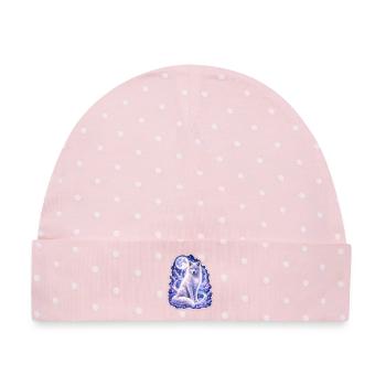 Celestial Wolf - Baby Premium Organic Mütze - Rosa/Weiße Punkte - Vorne