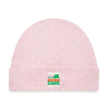 Training For The Coming Zombie Apocalypse  - Baby Premium Organic Mütze - Rosa/Weiße Punkte - Vorne