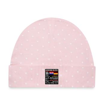 Deutschkroaten - zwischen zwei Kulturen 199x - Baby Premium Organic Mütze - Rosa/Weiße Punkte - Vorne