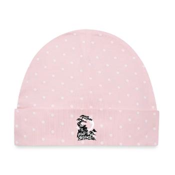 Stille finden – Zen-Berglandschaft - Baby Premium Organic Mütze - Rosa/Weiße Punkte - Vorne