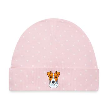 Jacky Hund - Baby Premium Organic Mütze - Rosa/Weiße Punkte - Vorne