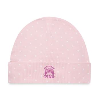 Octobre Rose Gaming Wear Pink October Gamer Krebs - Baby Premium Organic Mütze - Rosa/Weiße Punkte - Vorne
