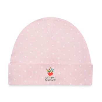 Grundschullehrer Lehrerhumor Schulanfang Herz - Baby Premium Organic Mütze - Rosa/Weiße Punkte - Vorne