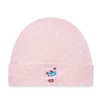Hunch No Punch Yes Gloves Boxing Gloves - Baby Premium Organic Mütze - Rosa/Weiße Punkte - Vorne