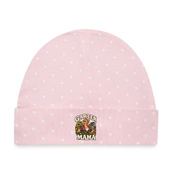 Garten Mama Geschenk Hobbygärtnerin  - Baby Premium Organic Mütze - Rosa/Weiße Punkte - Vorne