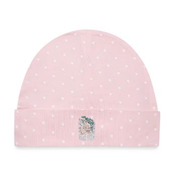 Norwegen Norweger Wikinger - Baby Premium Organic Mütze - Rosa/Weiße Punkte - Vorne