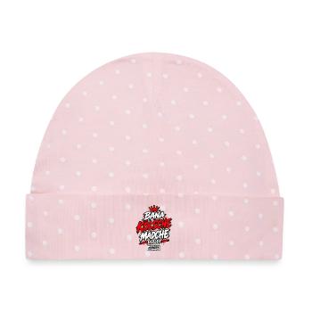 Bana Kölsche Mädche derler – Köln - Baby Premium Organic Mütze - Rosa/Weiße Punkte - Vorne