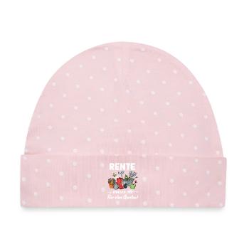 Rente endlich Zeit für den Garten lustige Sprüche - Baby Premium Organic Mütze - Rosa/Weiße Punkte - Vorne