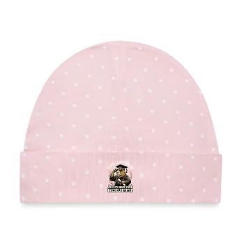 Capybara Bachelor Abschluss Studium Absolvent - Baby Premium Organic Mütze - Rosa/Weiße Punkte - Vorne